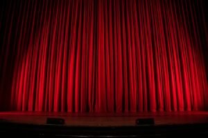 red theater curtain